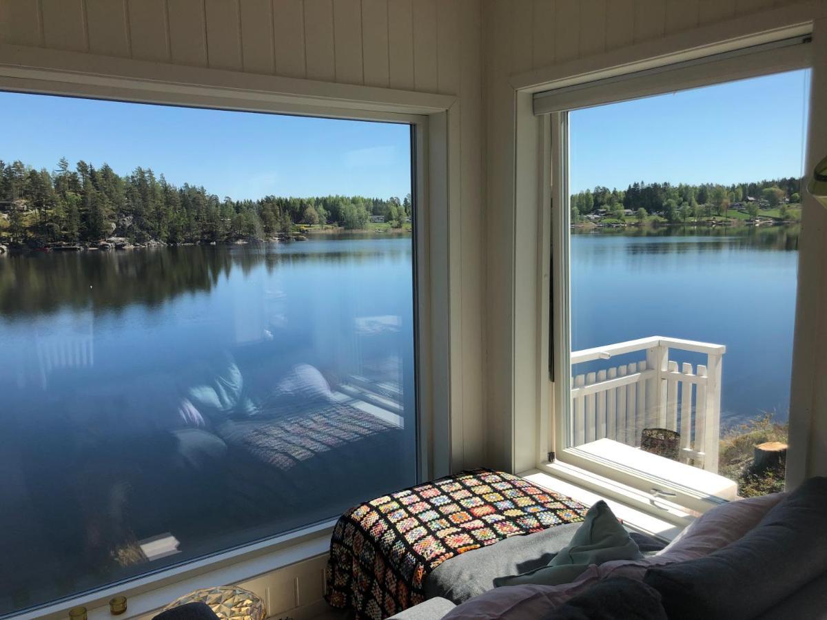 Lyseren Waterfront Cabin Omberg Eksteriør bilde